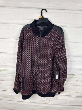 Shaquille O'Neal XLG Geometric Print Full Zip Track Jacket Size XLT